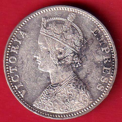 BRITISH INDIA 1901 VICTORIA EMPRESS ONE RUPEE BEAUTIFUL SILVER COIN – FC9112 - Image 2