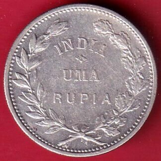 “UNC’’ Portuguese India Uma rupee 1912 BEAUTIFUL SILVER COIN – FC9121