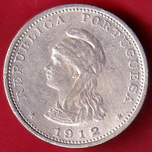 “UNC’’ Portuguese India Uma rupee 1912 BEAUTIFUL SILVER COIN– FC9131 - Image 2