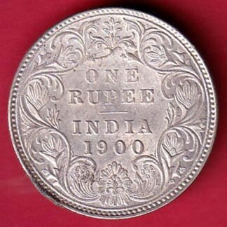British india 1900 victoria empress one rupee silver coin–FC9180