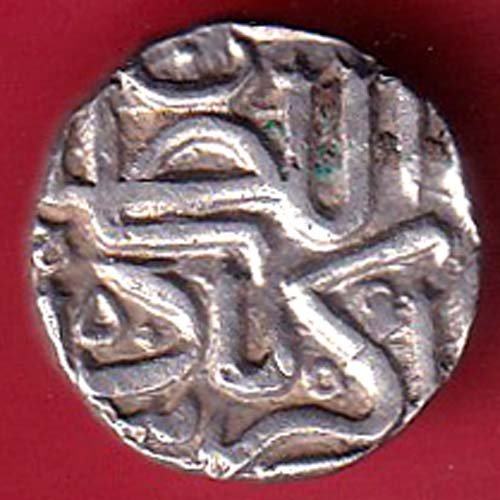 Mughals Akbar Gujarat Local Issue Half Tanka Rare Silver –FC9182 - Image 2