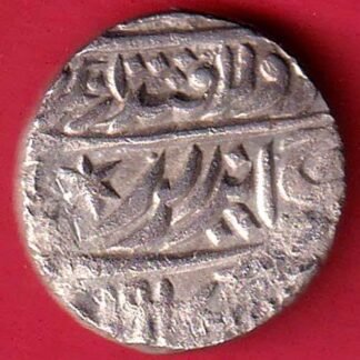 Bharatpur state Queen Victoria Jaswant Singh one rupee silver coin  – FC9422
