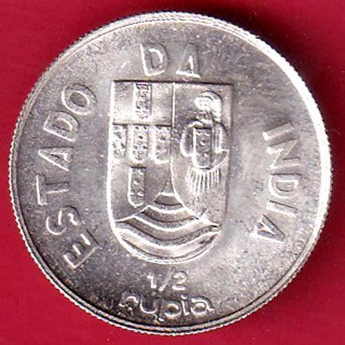 “UNC” Republic portugues 1936 Lisboa mint ½ Rupia SILVER COIN- FC9384 - Image 2