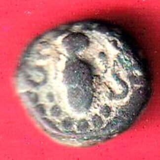 ANCIENT INDIA GADHAYA DYNASTY KING PORTRAIT COIN - F9917