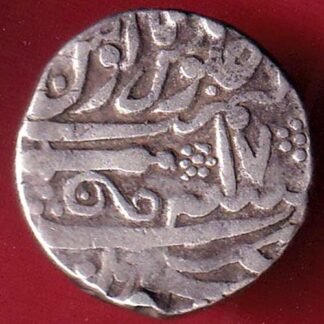 "FULL DATE" Gwalior state sheopur mint , Daulat Rao one rupee silver coin - FC9324