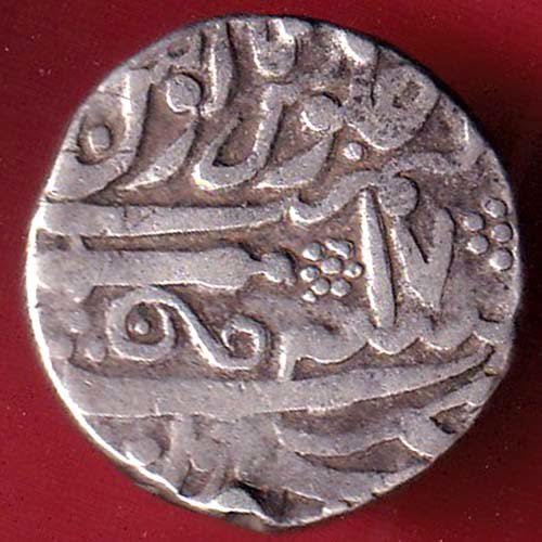 "FULL DATE" Gwalior state sheopur mint , Daulat Rao one rupee silver coin - FC9324