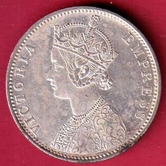 British india 1900 victoria empress one rupee silver coin- FC9332