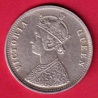 BRITISH INDIA “1875” VICTORIA QUEEN ONE RUPEE BEAUTIFUL SILVER COIN- FC9342