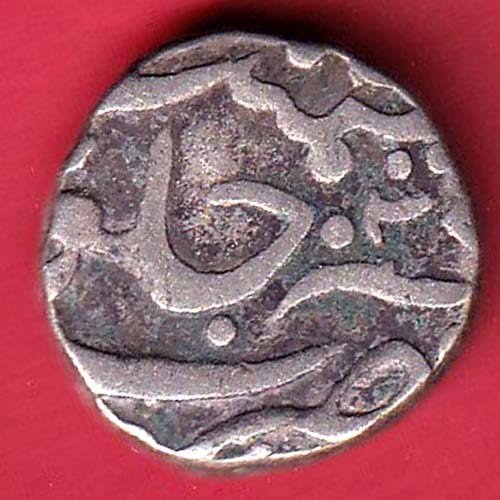 cambay state khambayat mint one rupee silver coin - FC9351