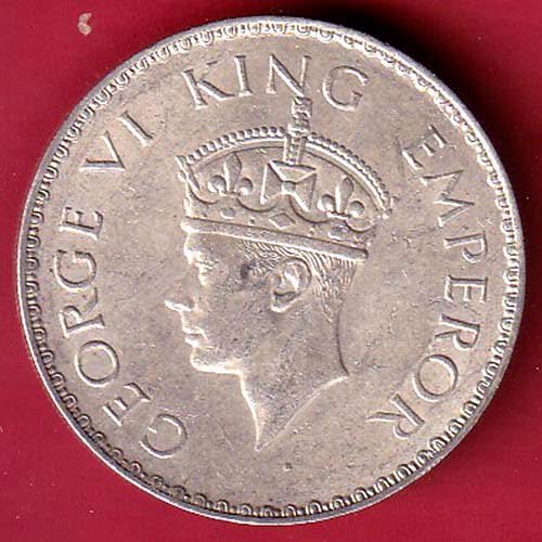 BRITISH INDIA 1940 BOMBAY MINT GEORGE VI ONE RUPEE BEAUTIFUL SILVER COIN- FC9356 - Image 2