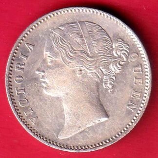 EAST INDIA COMPANY 1840 DIVIDED LEGEND VICTORIA QUEEN BEAUTIFUL ONE RUPEE SILVER COIN- FC9360