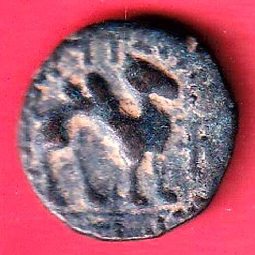 ANCIENT INDIA KUSHAN KING DYNASTY BEAUTIFUL SCARE COPPER COIN:- FC9364