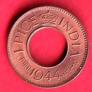 'UNC' British India 1944  One Pice copper coin– ff51