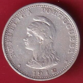 “UNC’’ Portuguese India Uma rupee 1912 BEAUTIFUL SILVER COIN- FC9442