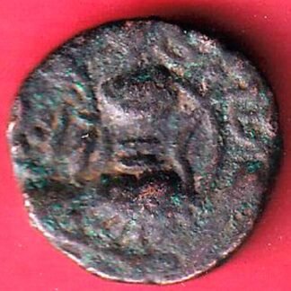 lohar of kashmir dida rani copper one drachma beautiful coin-F9906