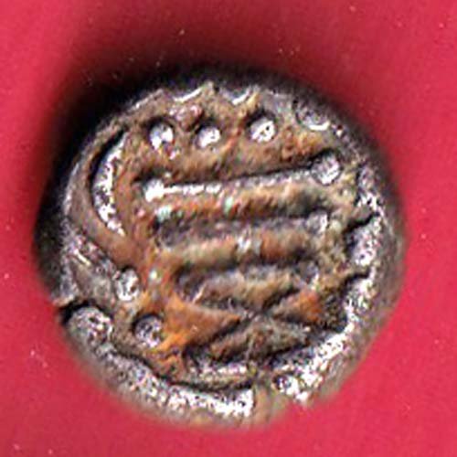 ANCIENT INDIA GADHAYA DYNASTY KING PORTRAIT COIN -F9912 - Image 2