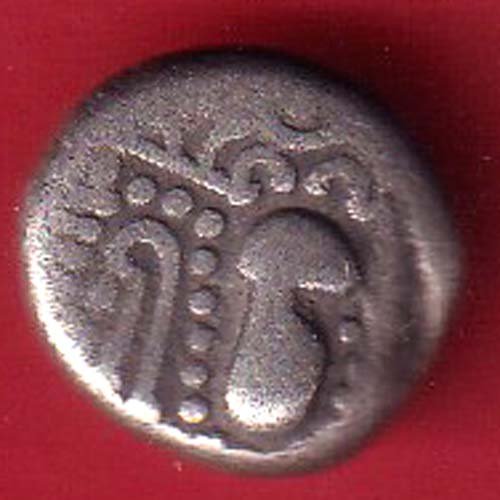 ANCIENT INDIA GADHAYA DYNASTY KING PORTRAIT COIN– f9927