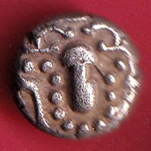 ANCIENT INDIA GADHAYA DYNASTY KING PORTRAIT COIN – f9934