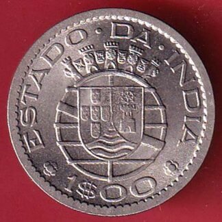 PORTUGUESE INDIA GOA 1 ESCUDO 1959 COIN–F9998