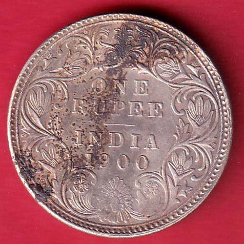 British india 1900 victoria empress one rupee silver coin – FC9192