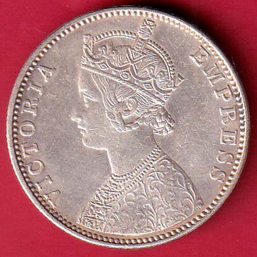 British india 1900 victoria empress one rupee silver coin – FC9193 - Image 2