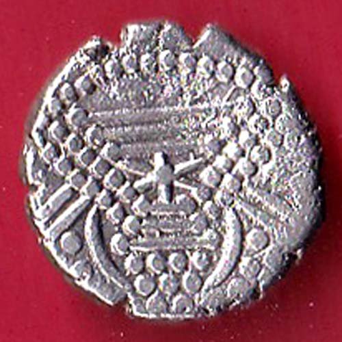 ANCIENT INDIA GADHAYA DYNASTY KING PORTRAIT COIN – FC9195 - Image 2