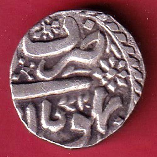 bhopal state one rupee silver coin – FC9212 - Image 2
