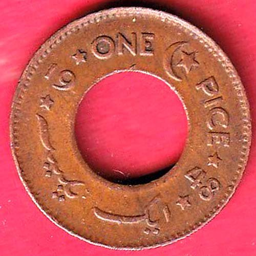 GOVERNMENT OF PAKISTAN 1948 ONE PICE COPPER COIN – FC9223 - Image 2