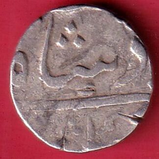 broach state cross mark one rupee silver coin – FC9227