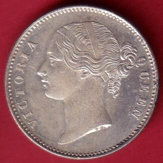 EAST INDIA COMPANY 1840 DIVIDED LEGEND VICTORIA QUEEN ONE RUPEE SILVER COIN– FC9232
