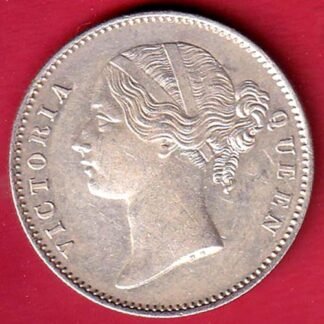 EAST INDIA COMPANY 1840 DIVIDED LEGEND VICTORIA QUEEN BEAUTIFUL ONE RUPEE SILVER COIN – FC9246
