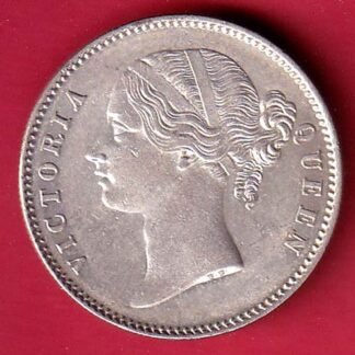 EAST INDIA COMPANY 1840 DIVIDED LEGEND VICTORIA QUEEN BEAUTIFUL ONE RUPEE SILVER COIN – FC9258