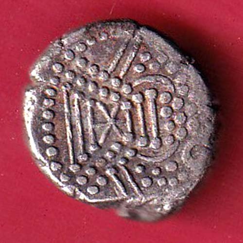 ANCIENT INDIA GADHAYA DYNASTY KING PORTRAIT COIN – FC9275 - Image 2