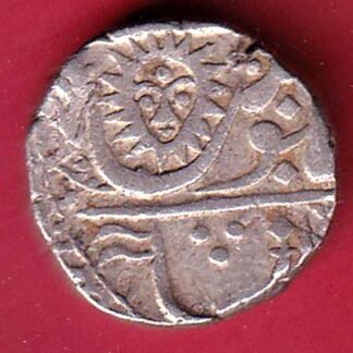 INDORE STATE SUN FACE INO SHAH ALAM II MALHAR RAO ONE RUPEE SILVER COIN - FC9286