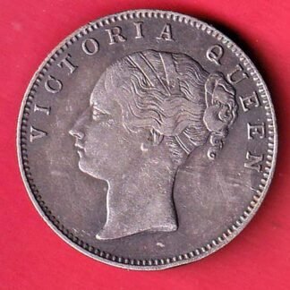 EAST INDIA COMPANY 1840 CONTINIOUS LEGEND VICTORIA QUEEN BEAUTIFUL ONE RUPEE SILVER COIN– FC9297