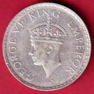 BRITISH INDIA 1941 BOMBAY MINT one RUPEE SILVER COIN- FC9314