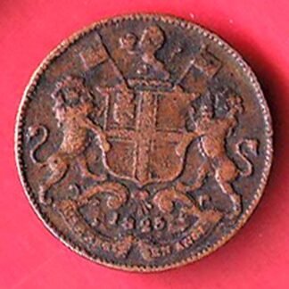 madras presidency 1825 one pie copper coin - FC9318