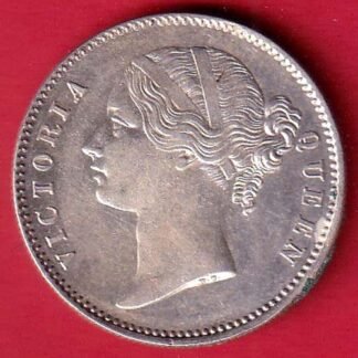 EAST INDIA COMPANY 1840 DIVIDED LEGEND VICTORIA QUEEN BEAUTIFUL ONE RUPEE SILVER COIN – FC9395