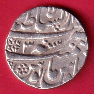 FULL DATE AH 1126/ RY 3 mughals farrukhsiyar lahore mint one rupee silver coin – FC9396