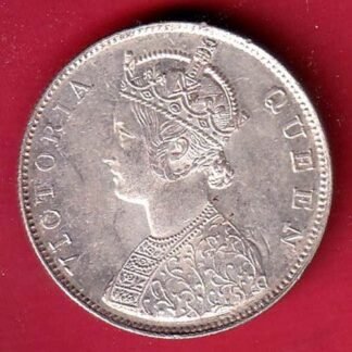 BRITISH INDIA 1862 VICTORIA QUEEN ONE RUPEE SILVER COIN- FC9399