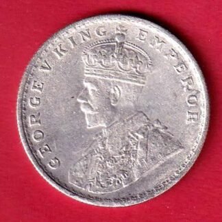 BRITISH INDIA 1921 GEORGE V KING ONE RUPEE SILVER COIN– fc9412