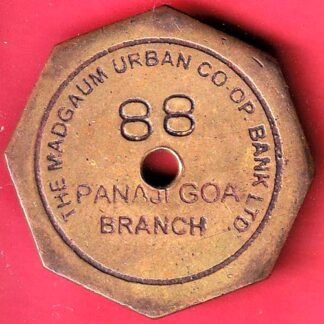 bank token : the madgaum urban co-op.bank LTD panji goa brankch no.88-FF23