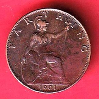 WORLD COIN :- VICTORIA DEL-GRA-BRITT-REGINA-FID-DEF-IND-IMP. FAR THING 1901 COPPER COIN – ff56