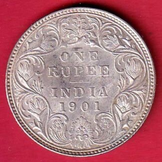 BRITISH INDIA 1901 VICTORIA EMPRESS ONE RUPEE BEAUTIFUL SILVER COIN- FC9615