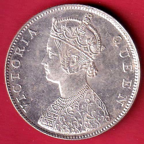 BRITISH INDIA 1862 VICTORIA QUEEN ONE RUPEE SILVER COIN – FC9665 - Image 2