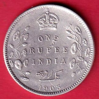 British India Edward VII 1903 One Rupee Silver Coin– FC9668