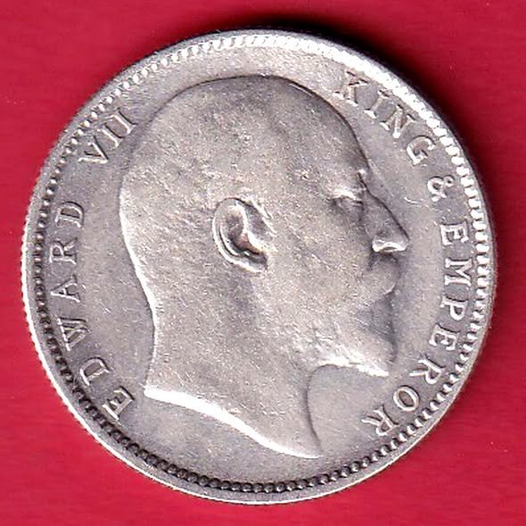 British India Edward VII 1903 One Rupee Silver Coin– FC9668 - Image 2