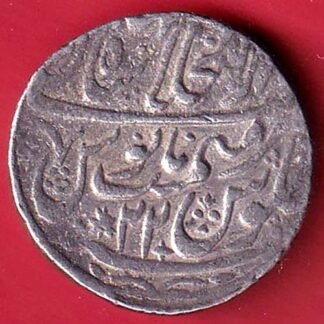 Maratha Empire ry 22 Shah Alam II [Mahadji Shinde] Shahjahanabad mint one rupee beautiful silver coin - FC9621