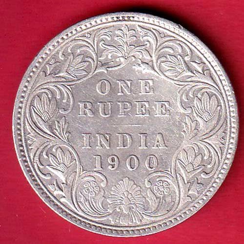 British india 1900 victoria empress one rupee silver coin – FC9671