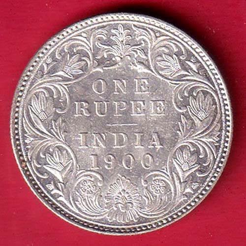 British india 1900 victoria empress one rupee silver coin – FC9485